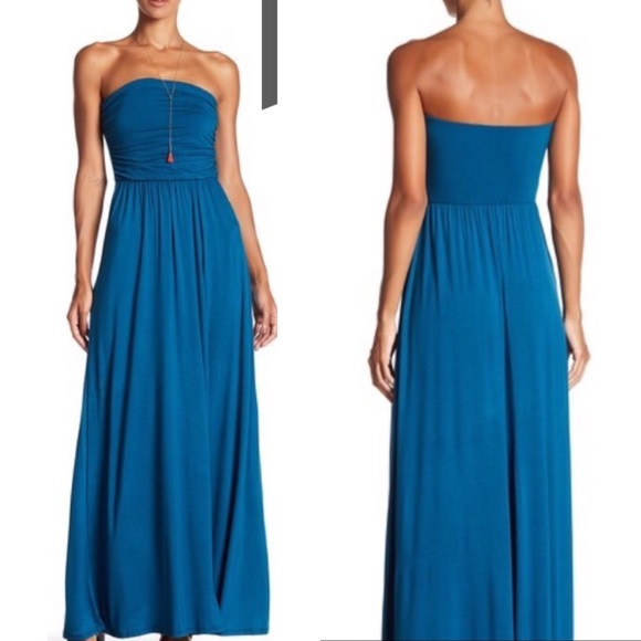 west kei strapless maxi dress